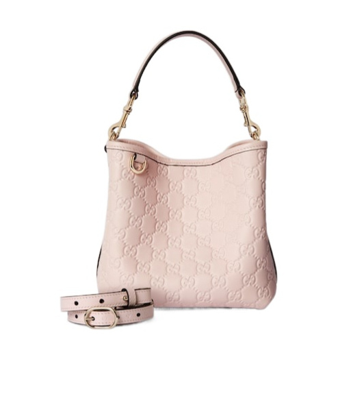 Gucci Gg Emblem Small Bucket Bag In Pattern