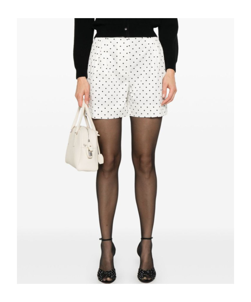 Dolce & Gabbana Polka-dot Shorts In White