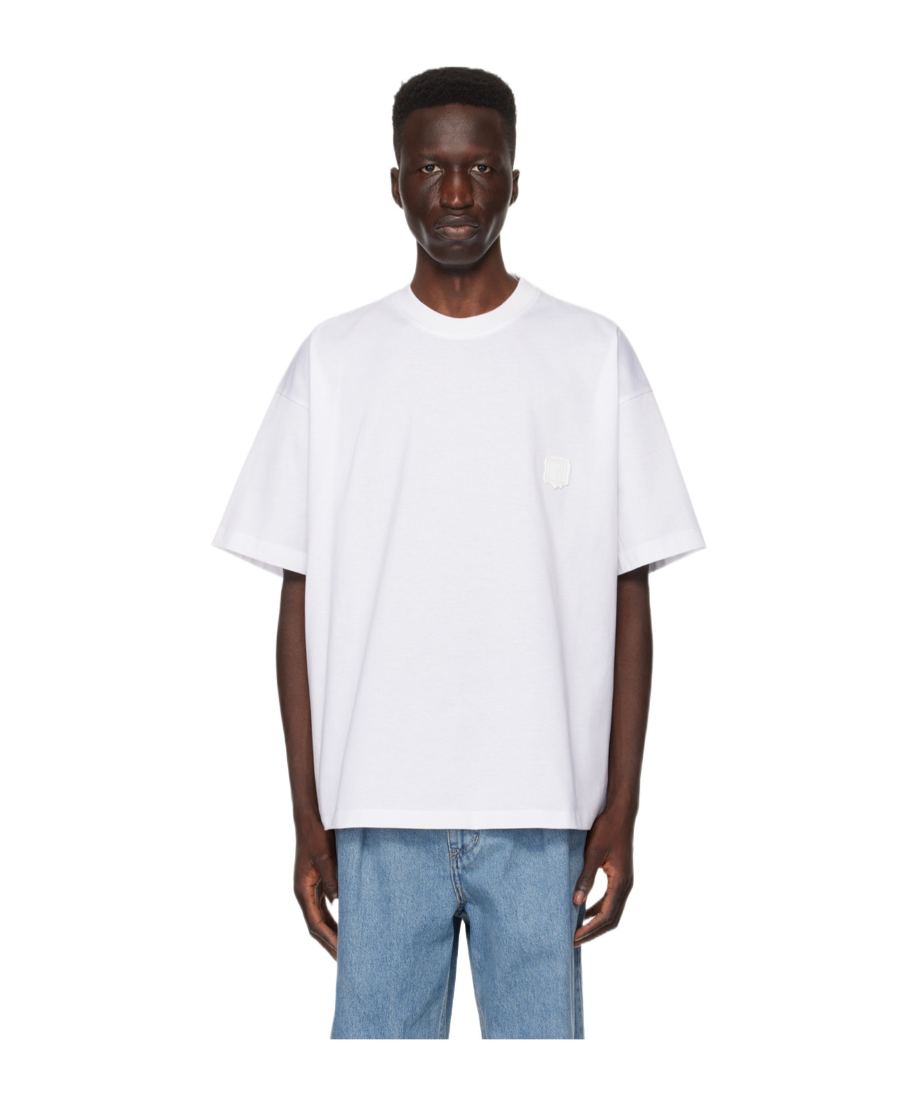 Wooyoungmi White Swaying Flower Back Logo T-shirt In White