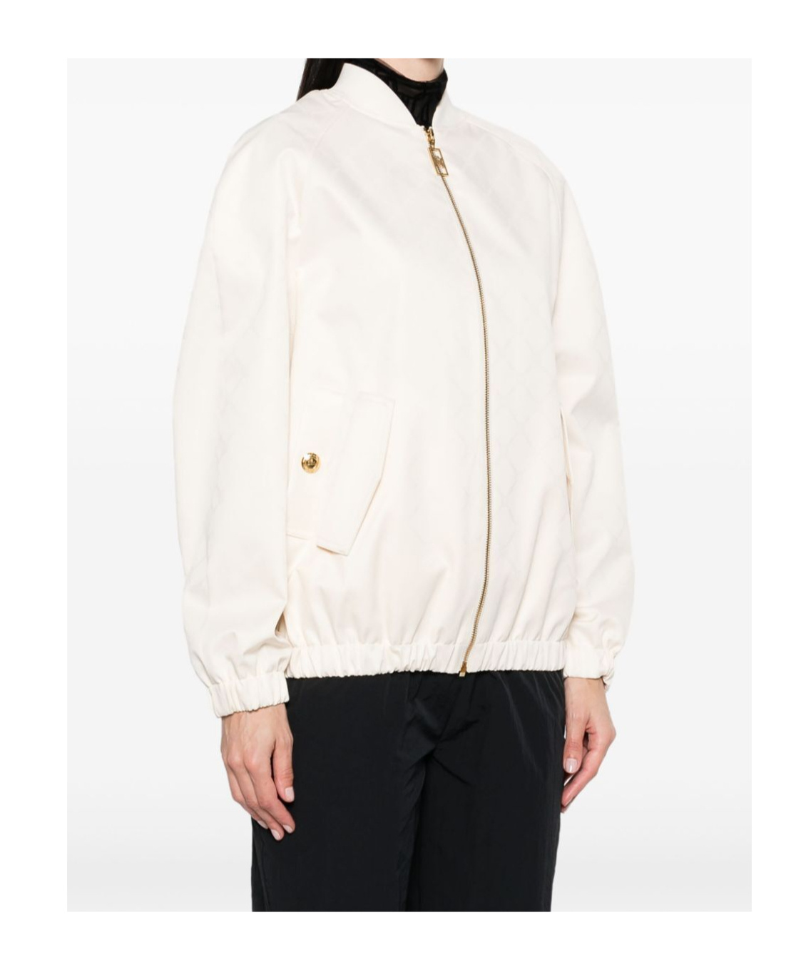 Elisabetta Franchi Bomber Jacket In White
