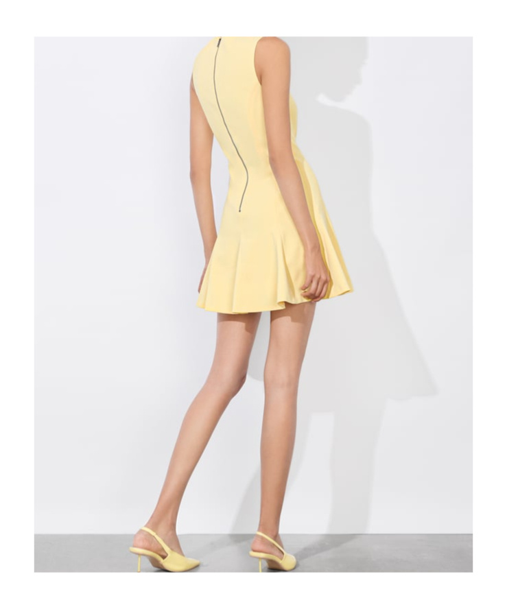 Alice And Olivia Isa Mini Dress In Butter