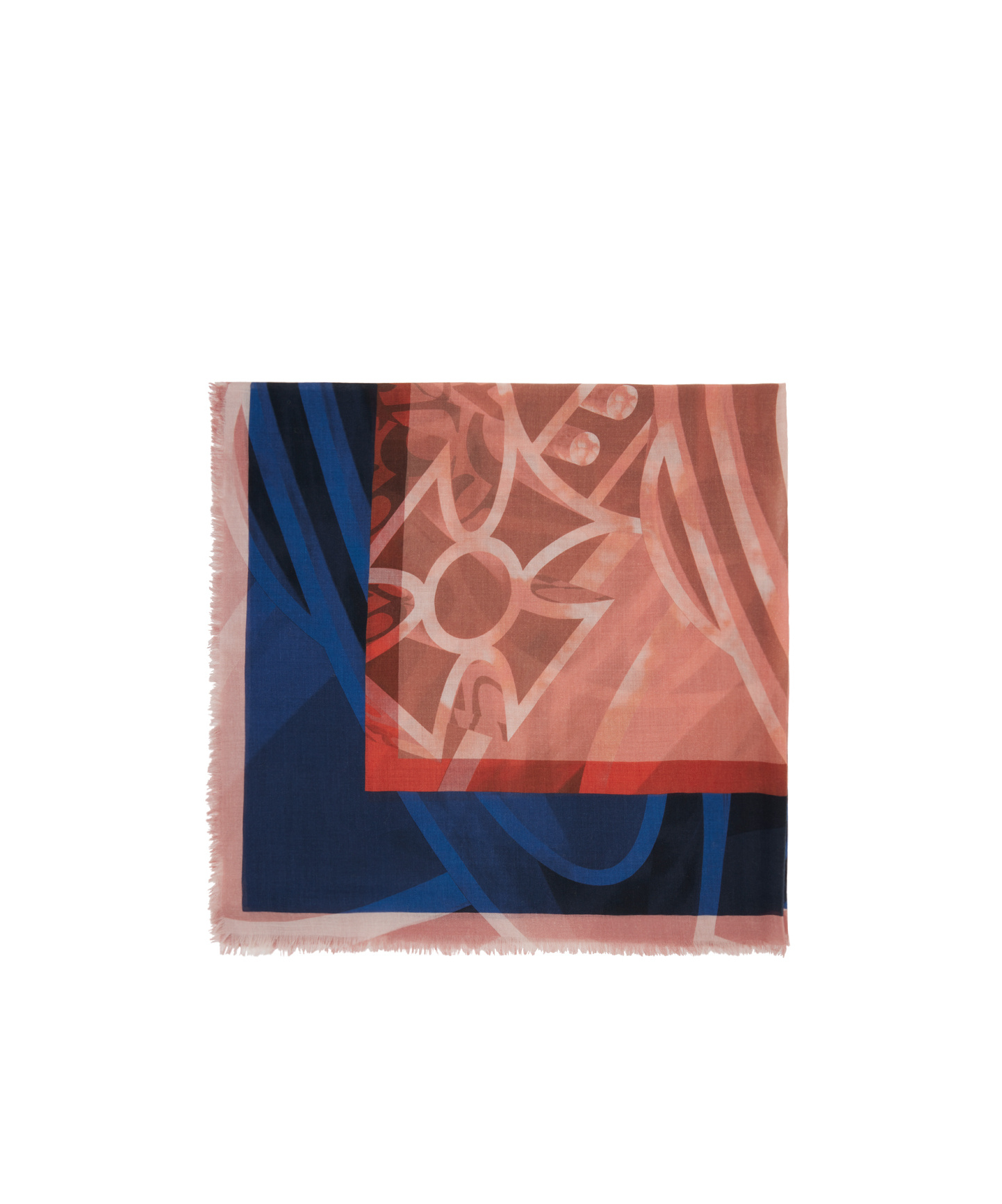 Vivienne Westwood Color Lapped Silk Scarf In Brown