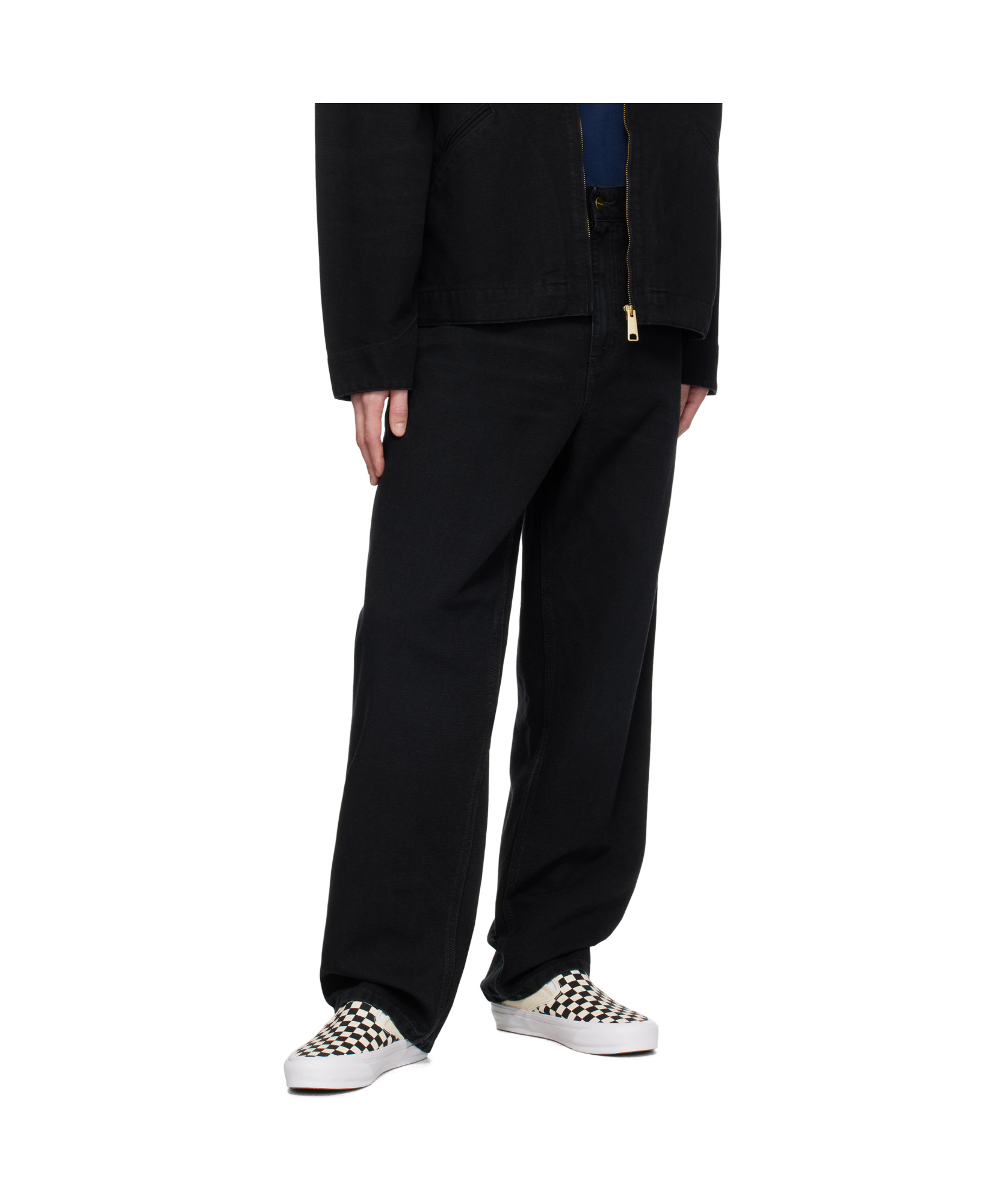 Carhartt Black Single Knee Trousers In Black