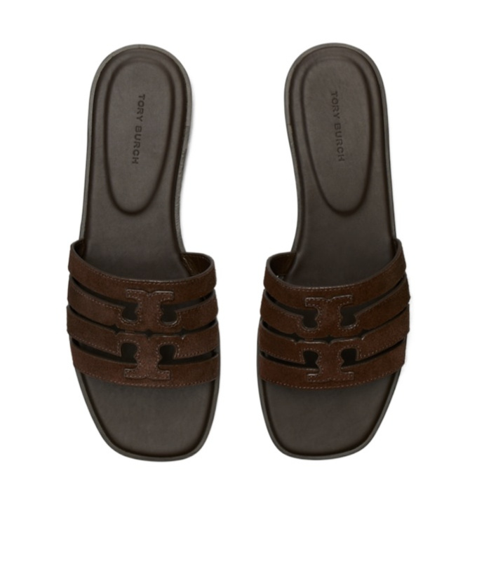 Tory Burch Ines Suede Cage Slide Sandals