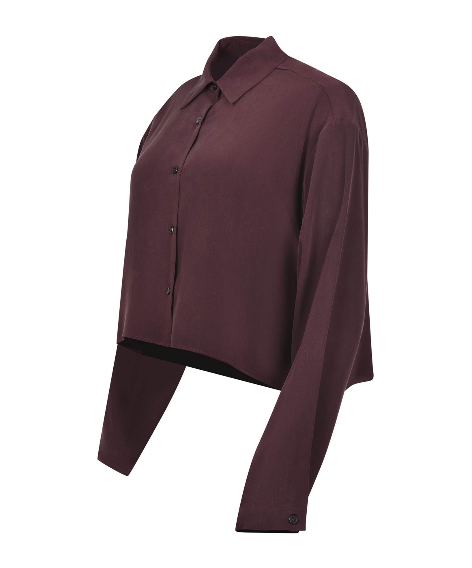 Alysi Pointed Collar Long-sleeved Shirt In Red