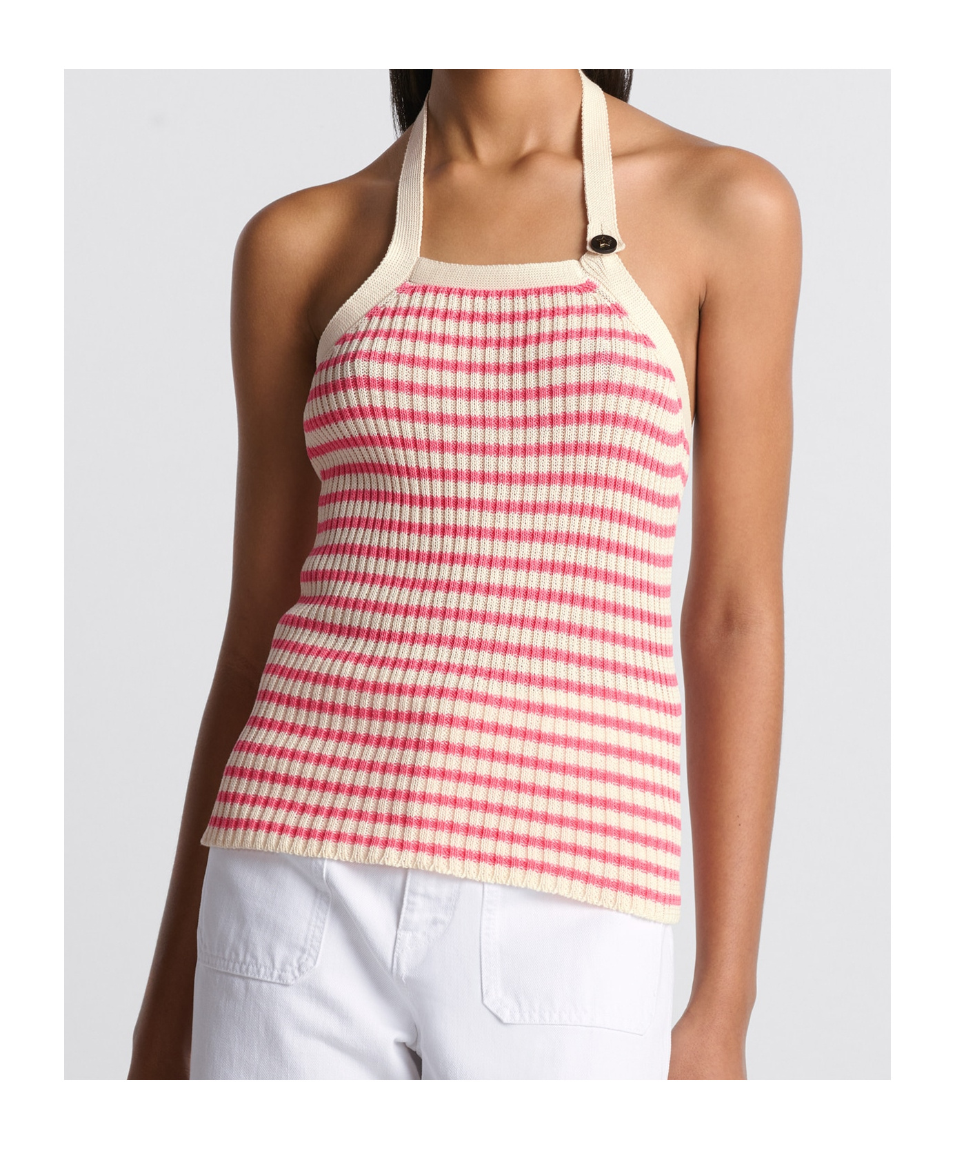 Dior Iviera Backless Vest In Pink