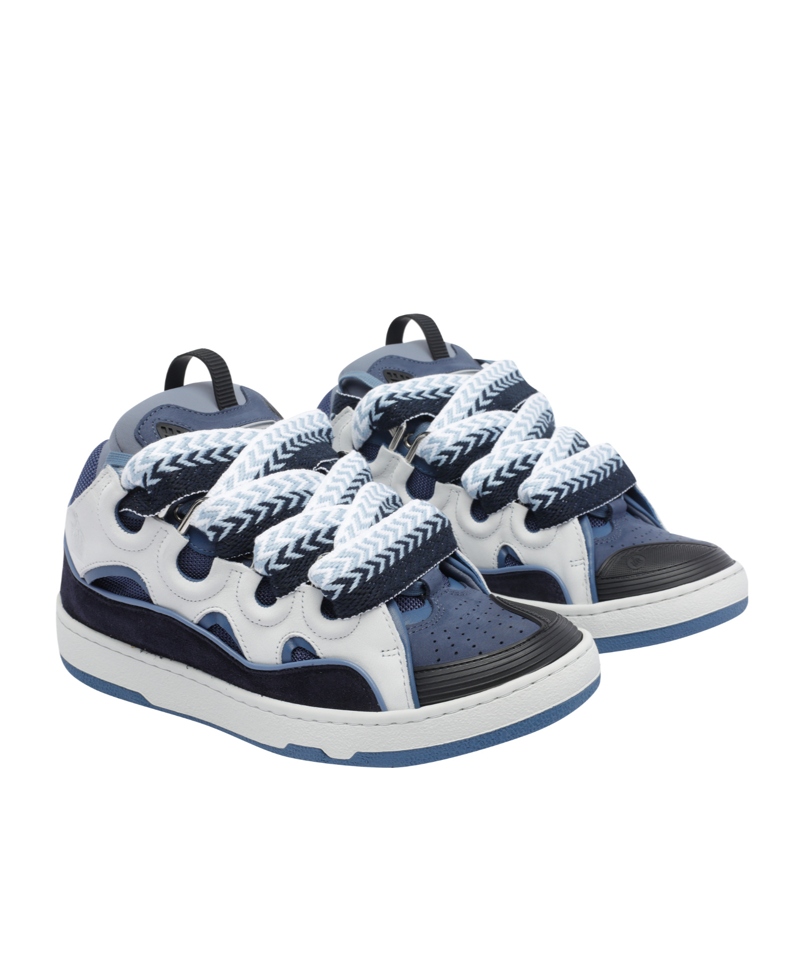 Lanvin Chunky Sole Sneakers Featuring Contrast Panels In White