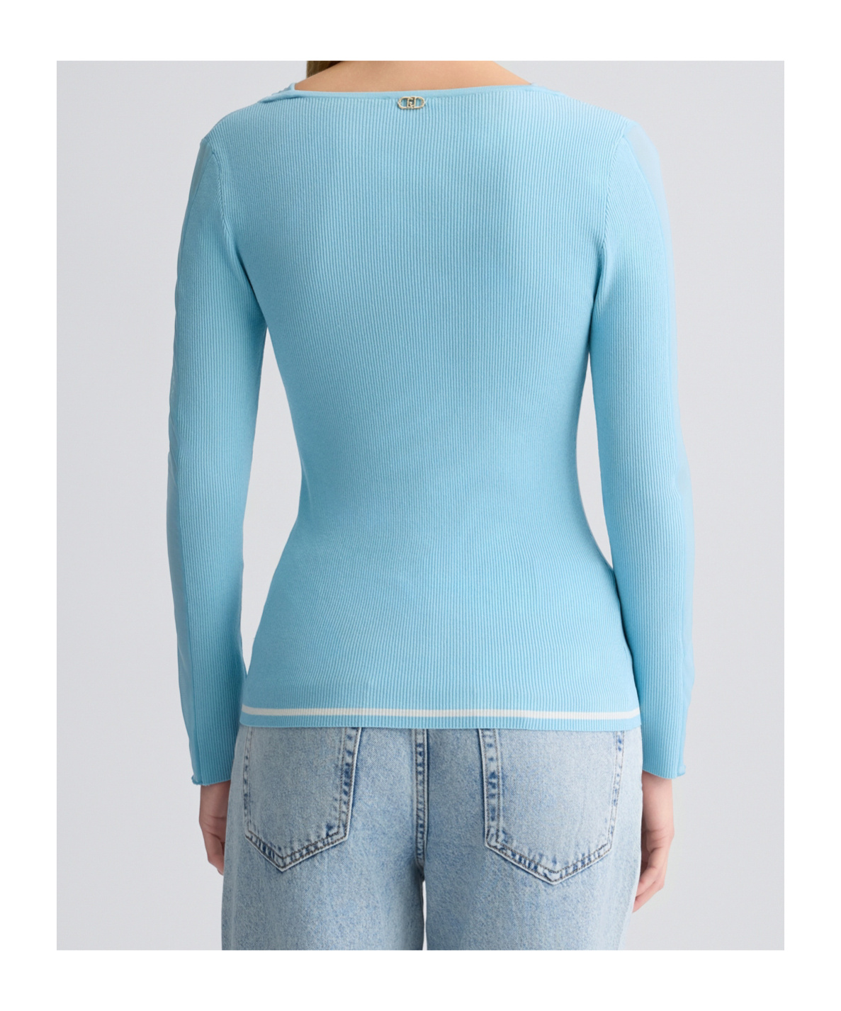 Liu •jo Jumper With Tulle Inserts In Blue