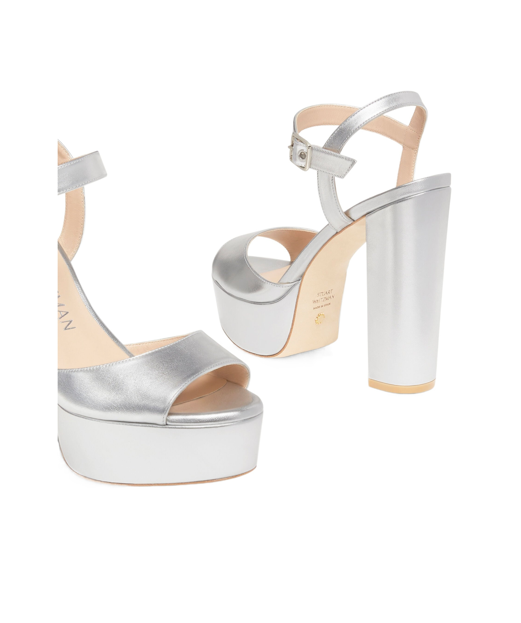Stuart Weitzman Ryder 95 Platform Sandal In White