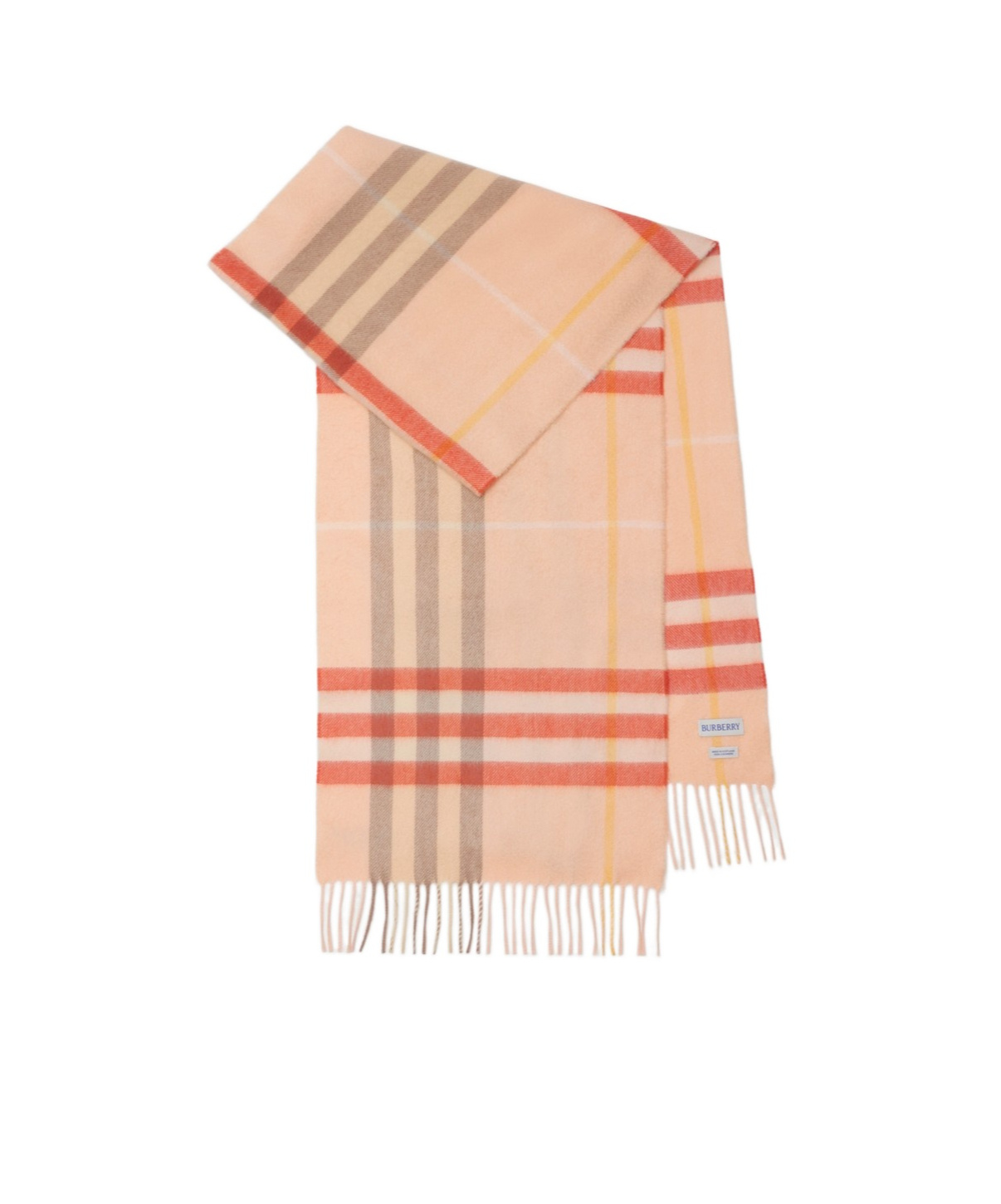 Burberry Giant Check-print Cashmere Scarf In Nude