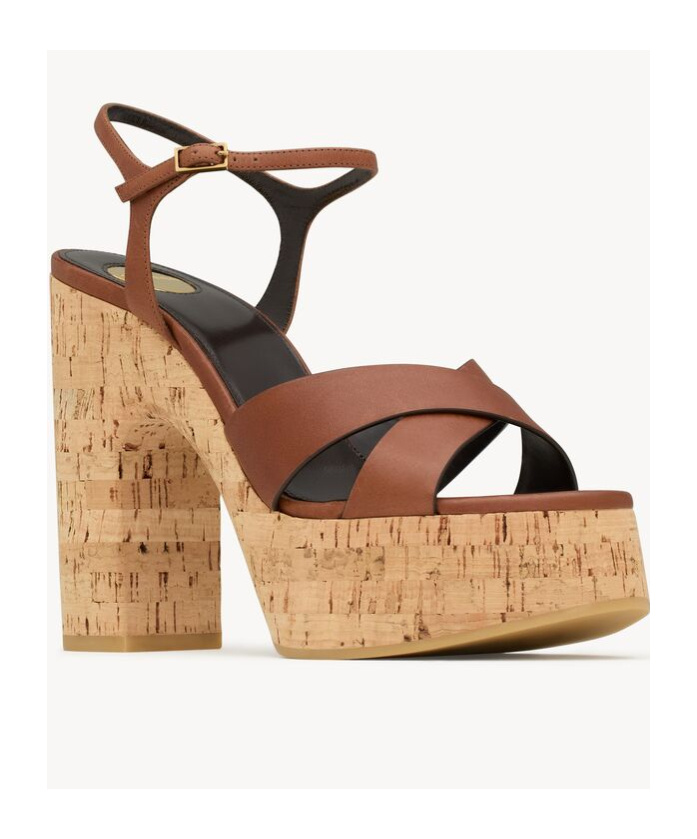 Saint Laurent Bianca High-heeled Sandals In Nude