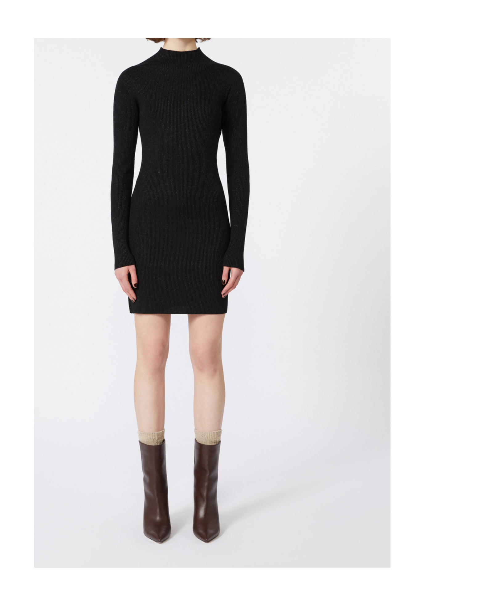 Weekend Max Mara Long-sleeved Dress In Black