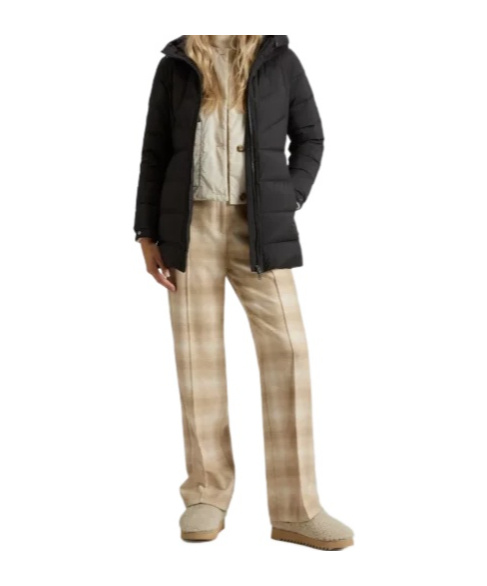 Woolrich Shirley Down Jacket In Microfiber In Black