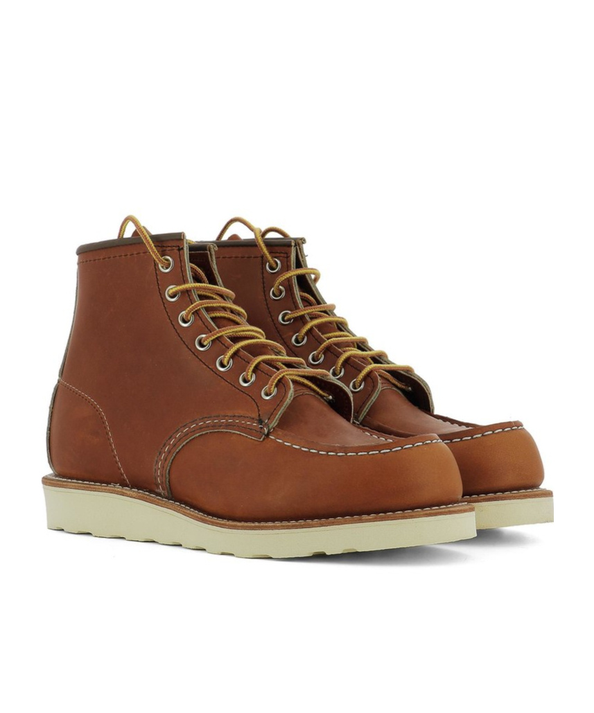 Red Wing Shoes Classic Moc Lace-up Boots For Men In Brown