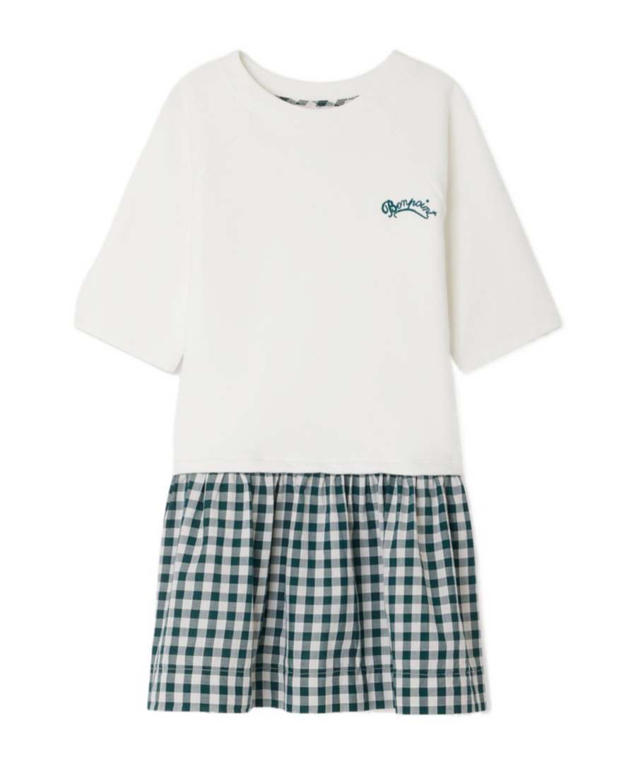 Bonpoint Round-neck Dress In White