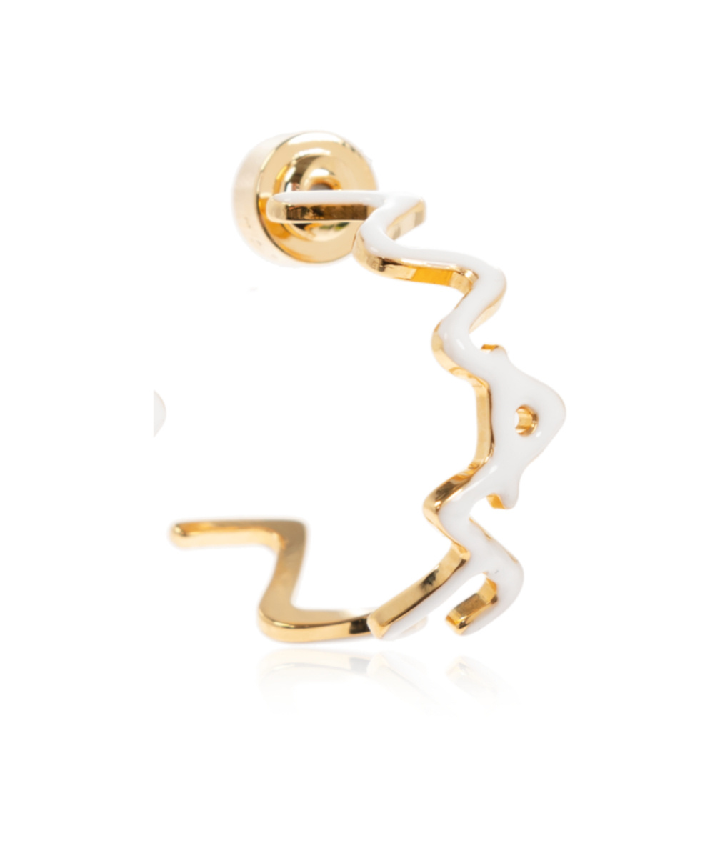 Marni Zig-zag Hoop Earrings In Neutral