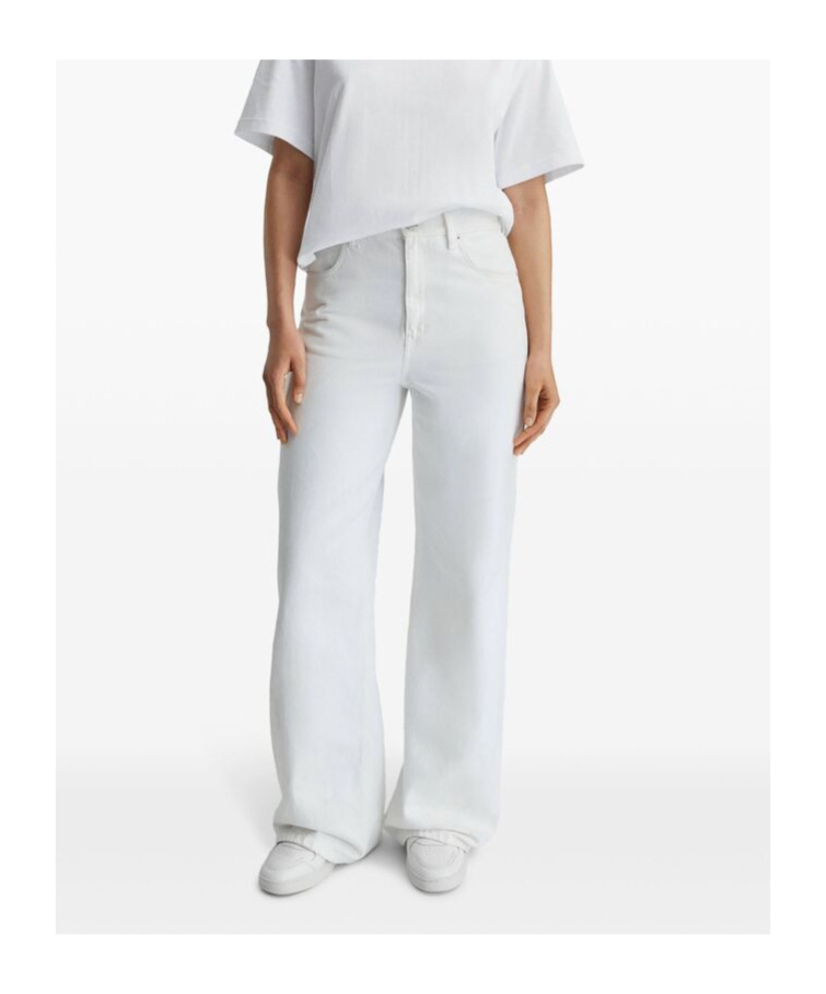 Axel Arigato Clara Wide-leg Jeans In White
