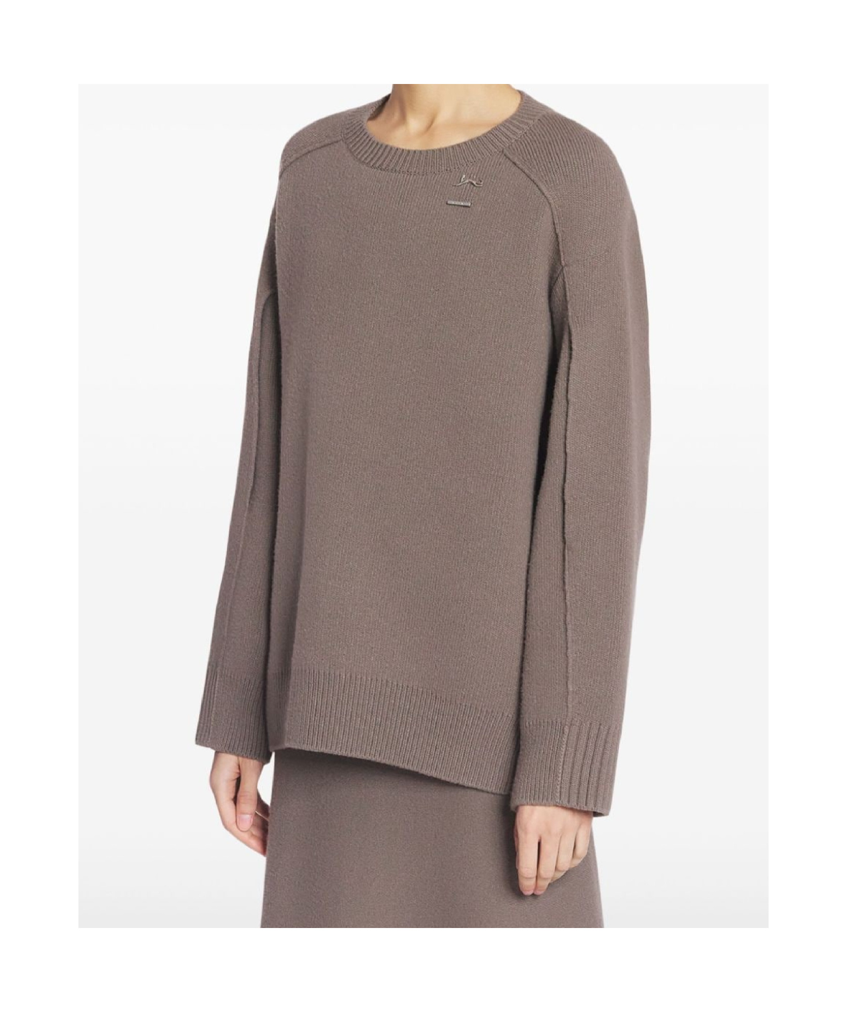 Lanvin Pull Cape Pins Chat Pour Femme In Gray