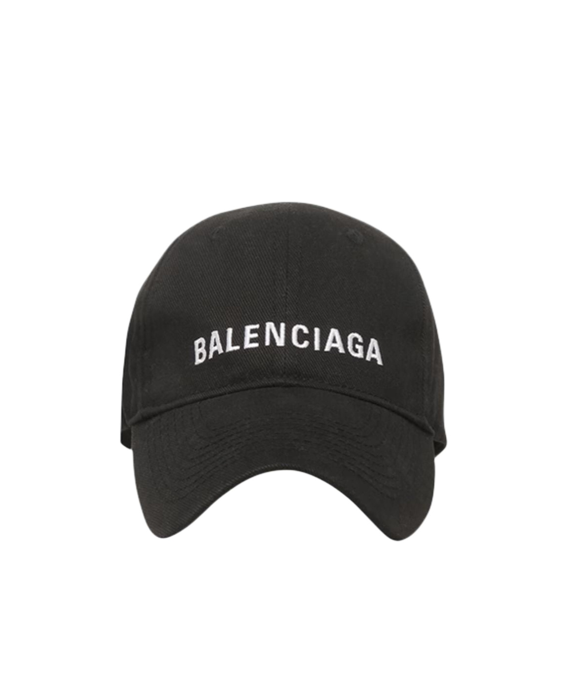 Balenciaga Logo Embroidered Adjustable Baseball Cap In Black