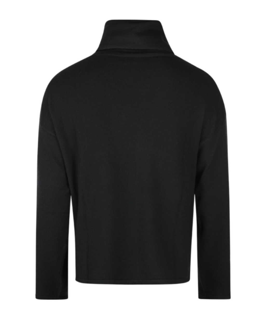 Saint Laurent Wool Turtleneck Sweater In Black