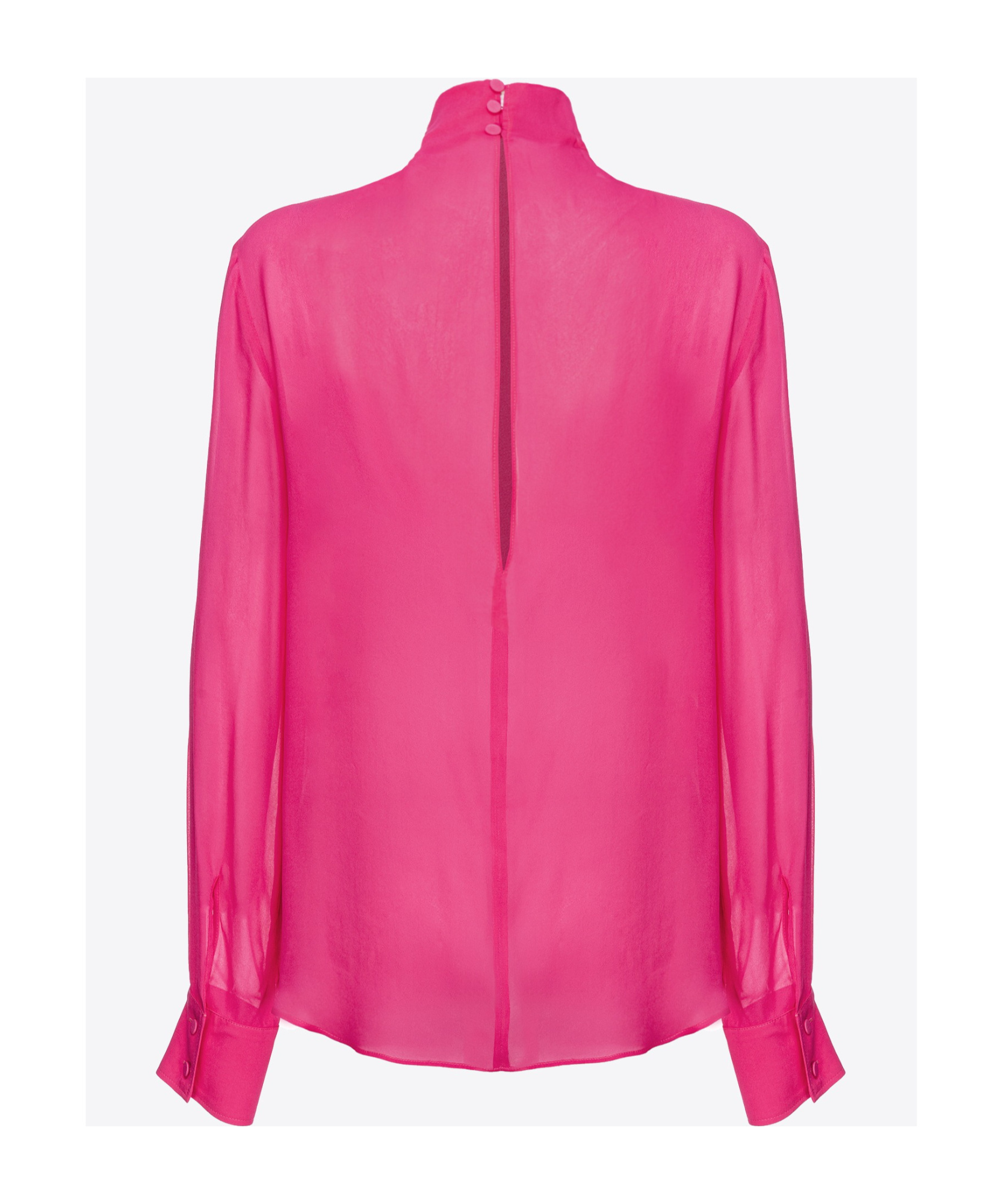 Pinko High-necked Long-sleeved Blouse In Pink