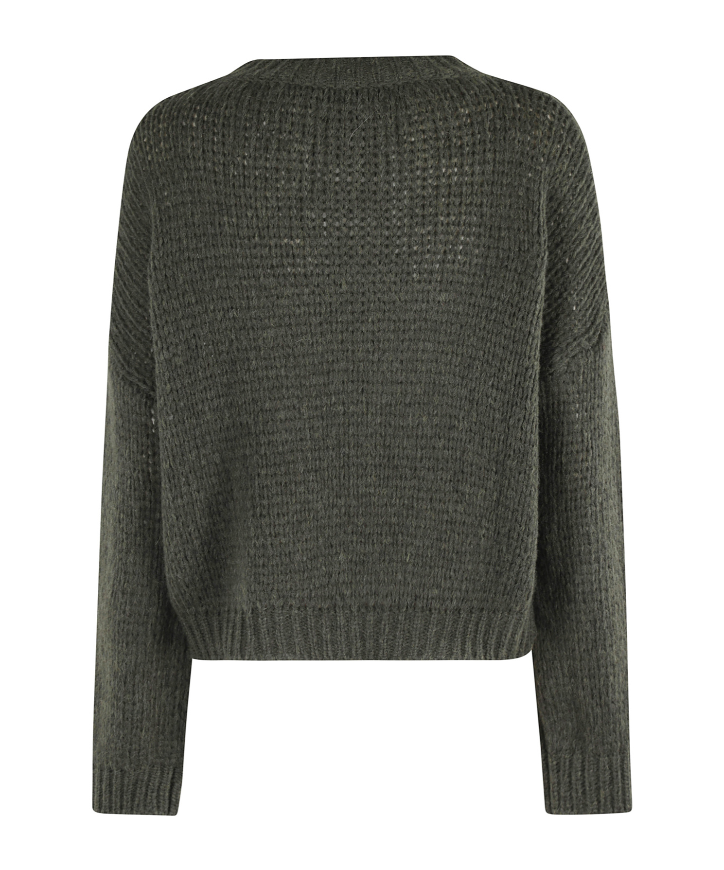 Roberto Collina Crew Neck Long Sleeve Sweater In Green