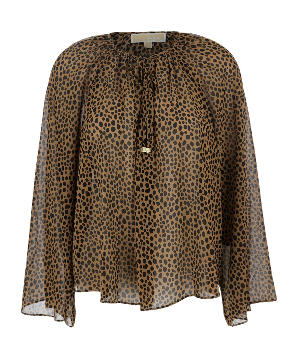 MICHAEL MICHAEL KORS LEOPARD PRINT BLOUSE