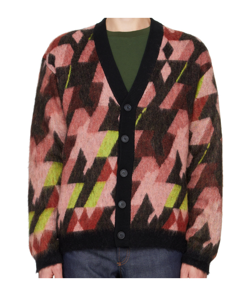 Shop Maison Kitsuné Long-sleeved Cardigan In Black