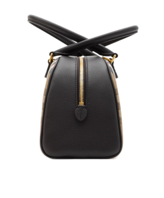 Burberry Highland Beige Handbag With Ekd Patch On The Front And All-over Check Motif In Cotton Blend Woman In Neutral