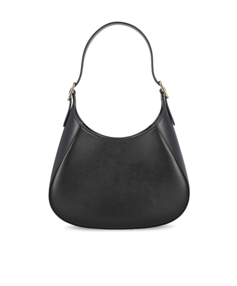 Prada Structured Black Shoulder Bag With Aesthetic In Black