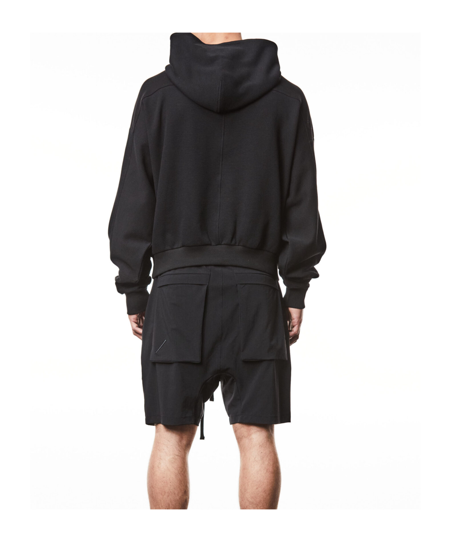 Thom Krom Long-sleeved Hooded Hoodie In Black