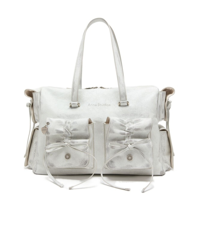 Acne Studios Multipocket Shoulder Bag In White