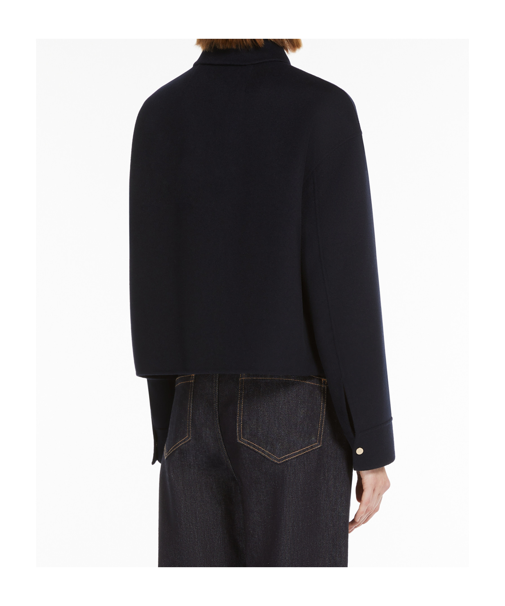 MAX MARA WOOL, CASHMERE AND SILK BOXY JACKET