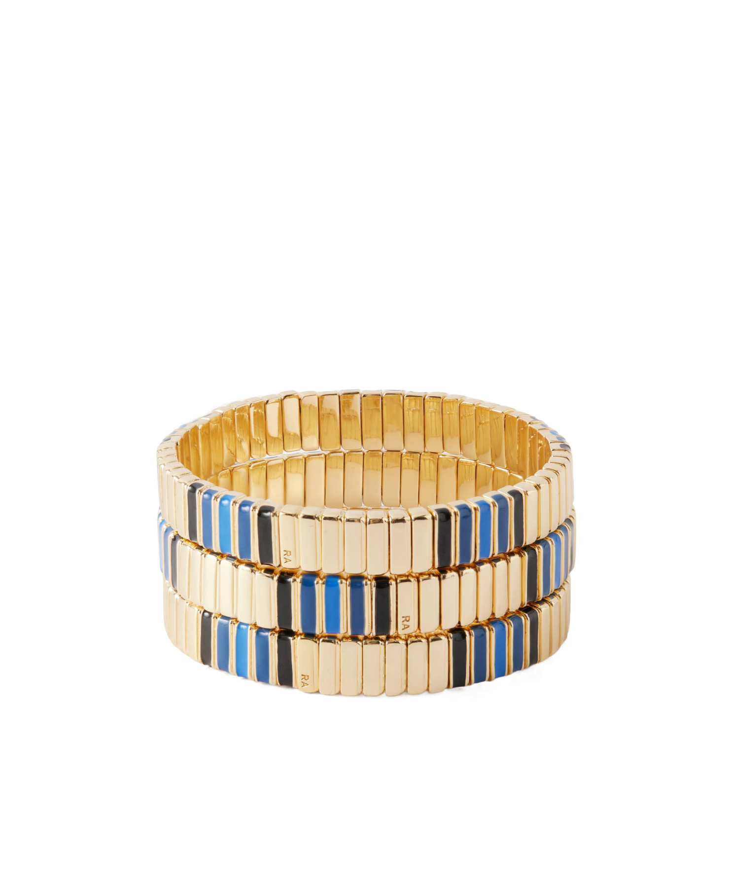 Assouline Colorblock Stretch Bracelets In Gold