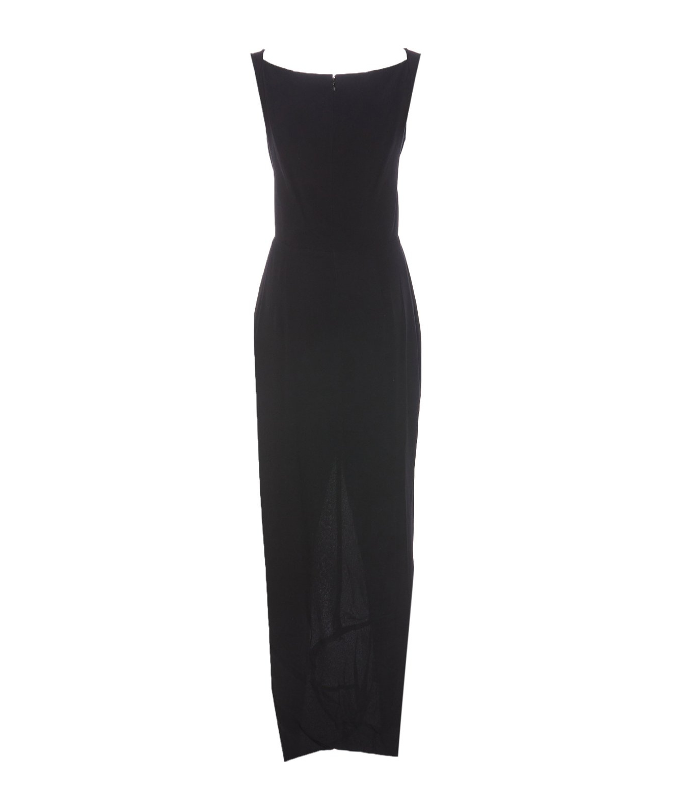 Vivienne Westwood Panther Gathered Asymmetric Maxi Dress In Black