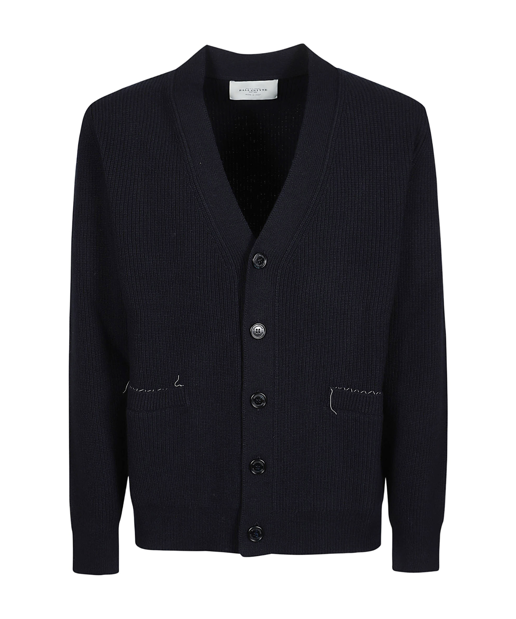Ballantyne V-neck Knitted Cardigan In Black