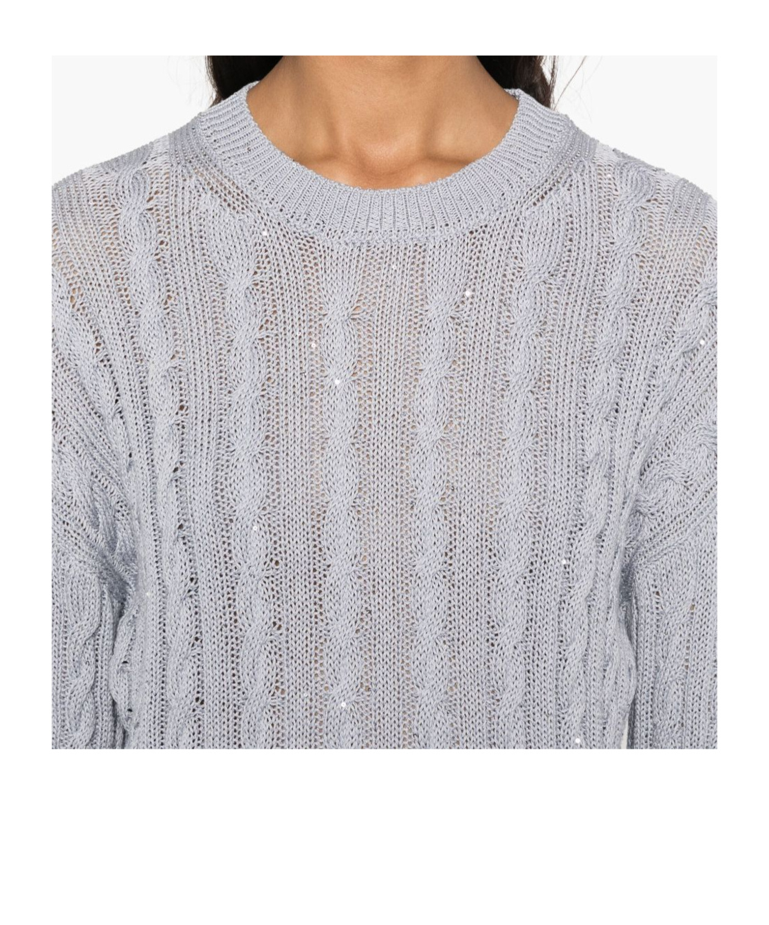 Peserico Sequin-embellished Sweater In White