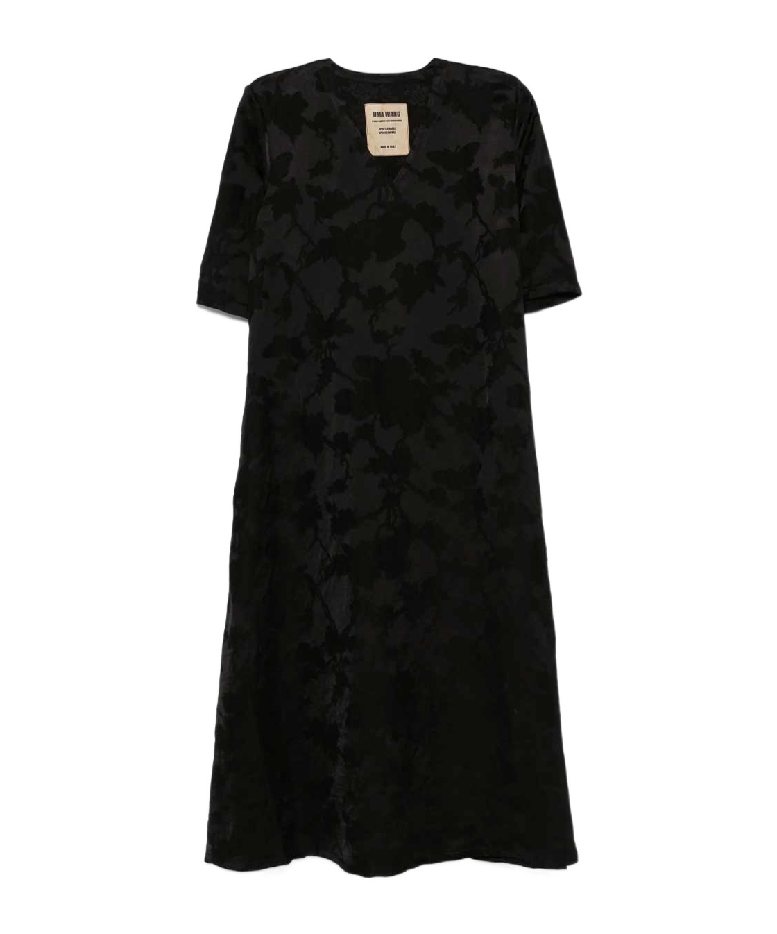 Uma Wang V-neck Mid-length Dress In Black
