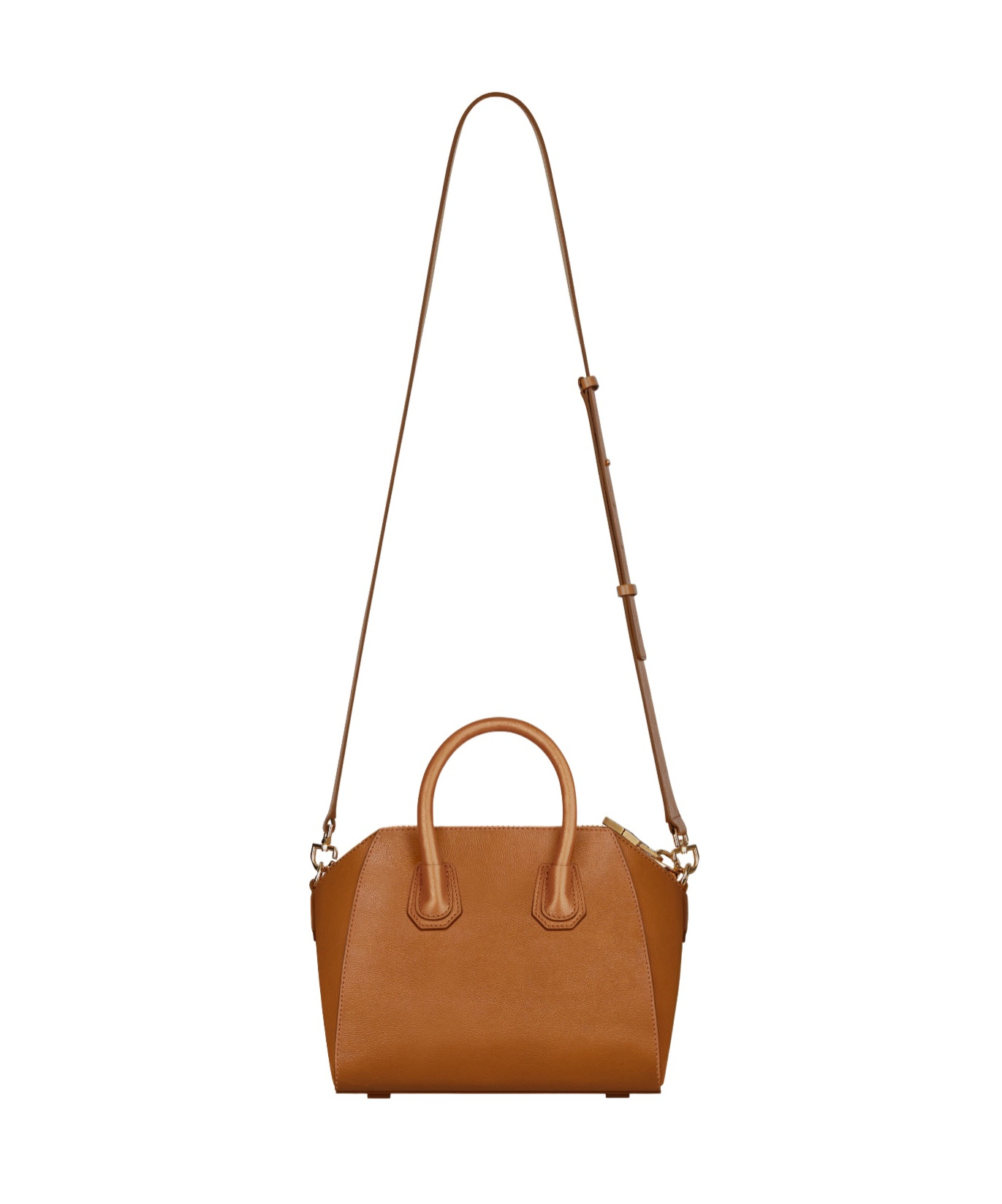 Givenchy Antigona Mini Top-handle Bag In Shiny Tumbled Leather In Brown
