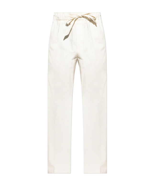 Lanvin Elastic Waist Casual Pants In Cream