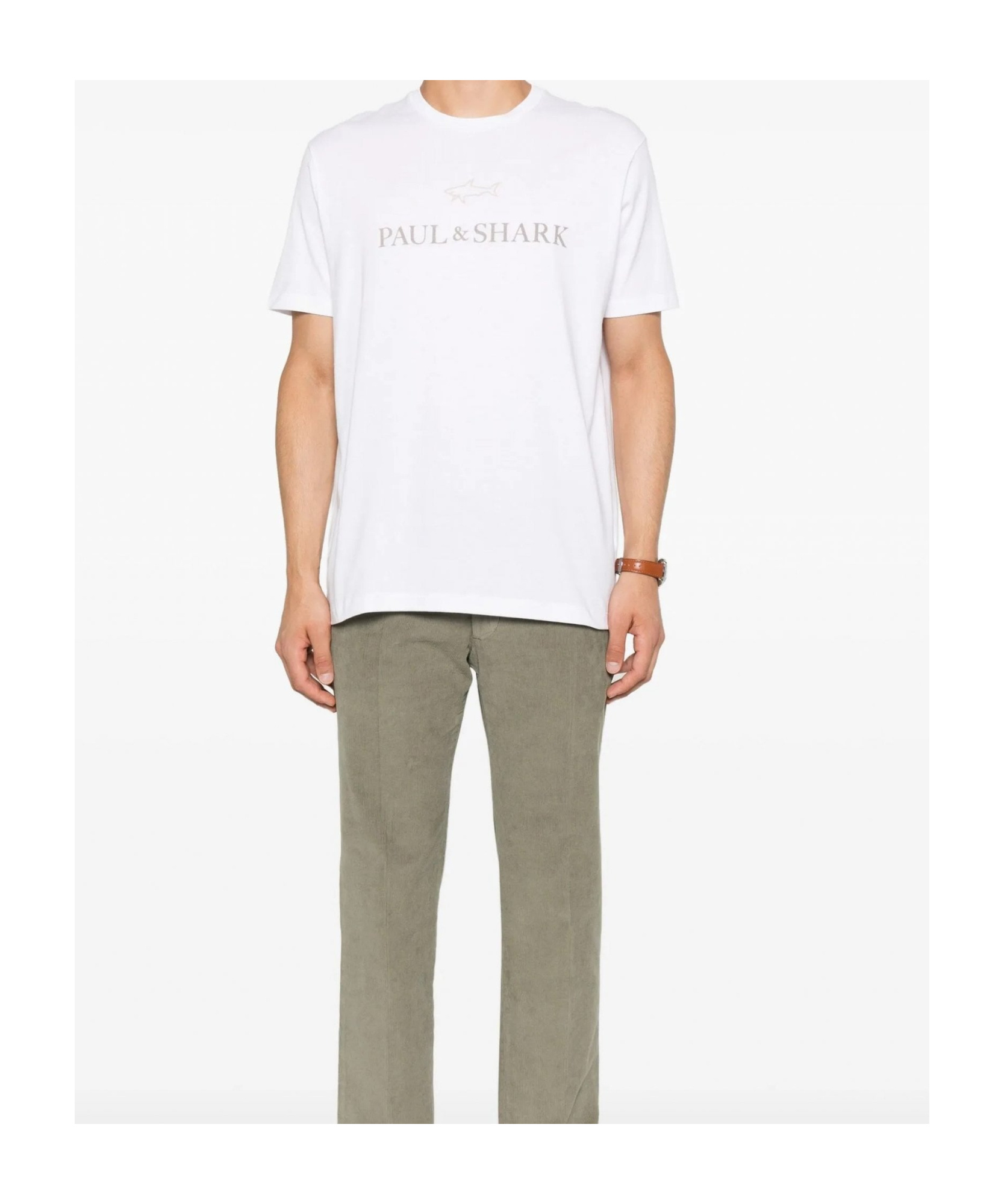 Paul & Shark Logo-print Cotton T-shirt In White