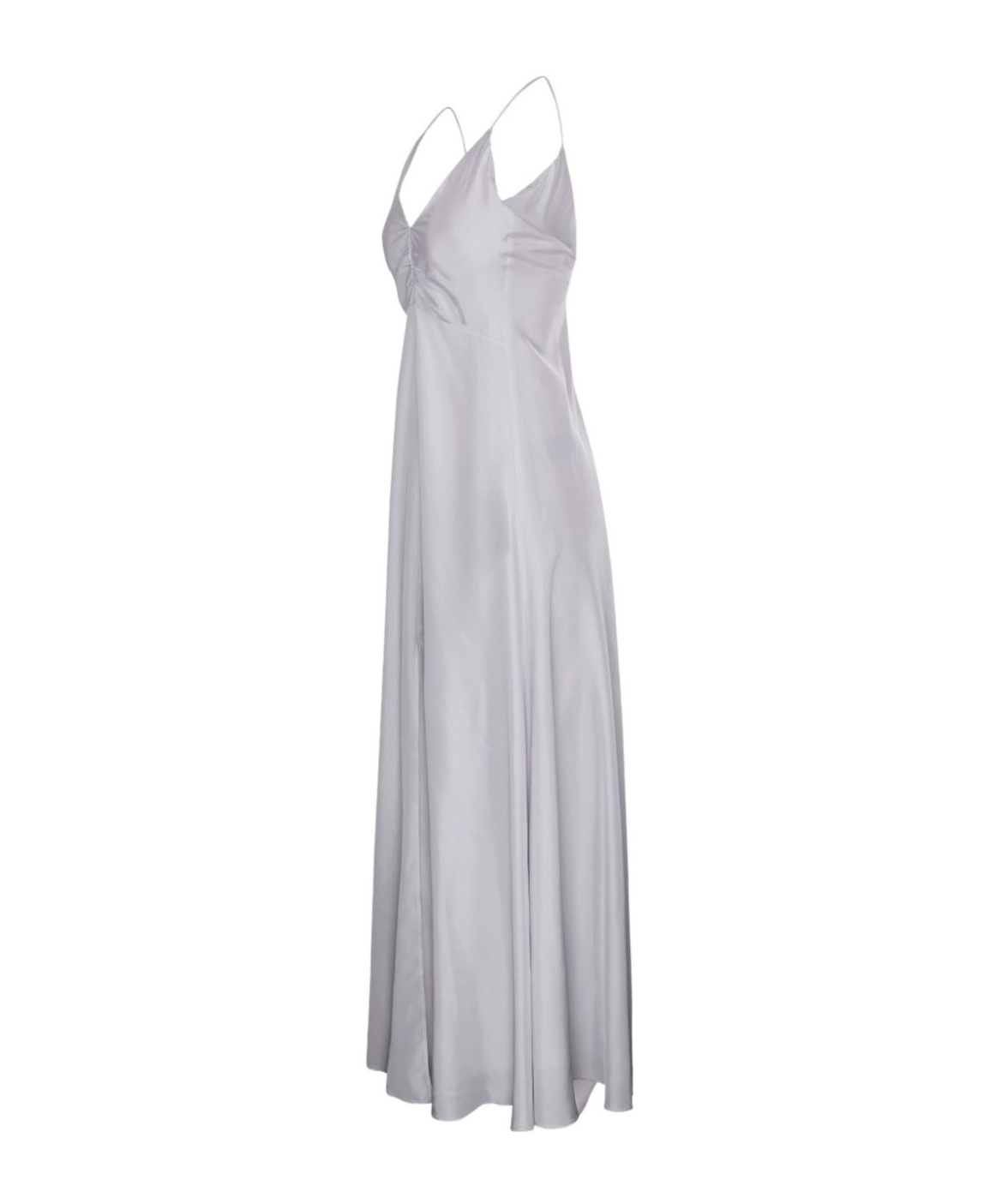 Shop Forte Forte Cross Strap Flare Dress In Grey
