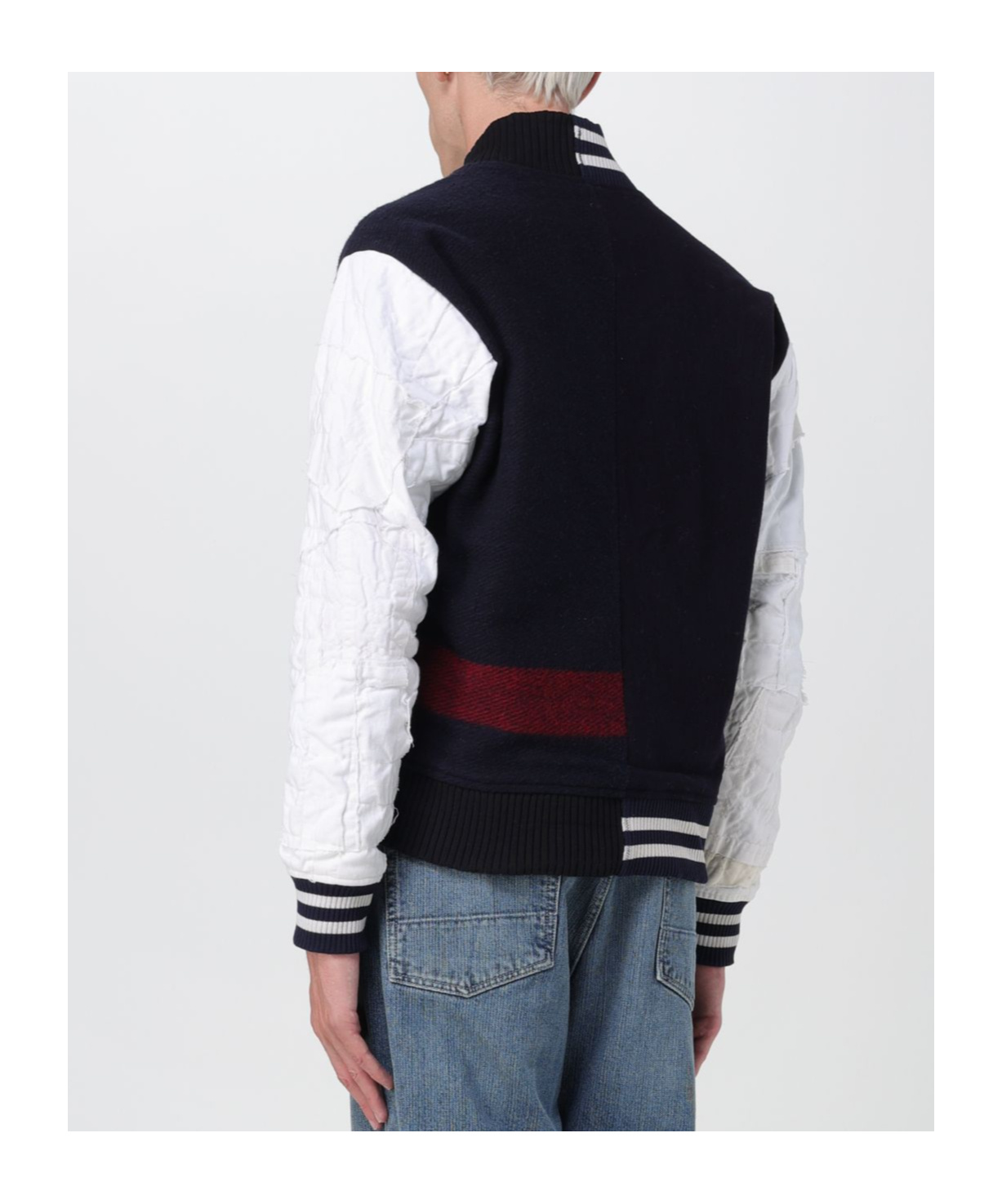 Greg Lauren Slogan-embroidered Bomber Jacket In Black