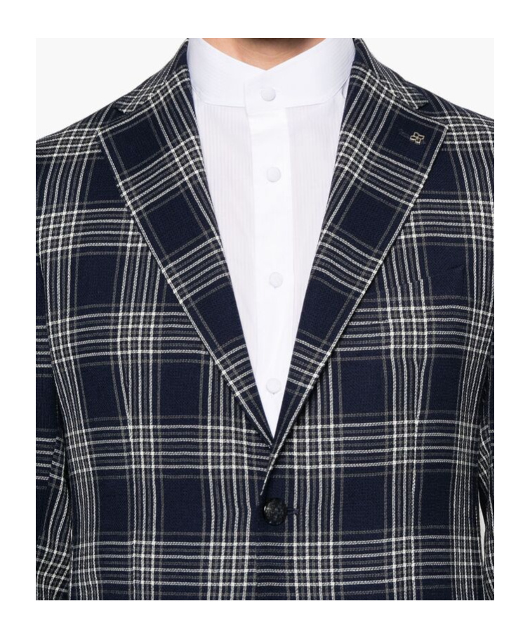 Tagliatore Long-sleeved Suit Coat In Black