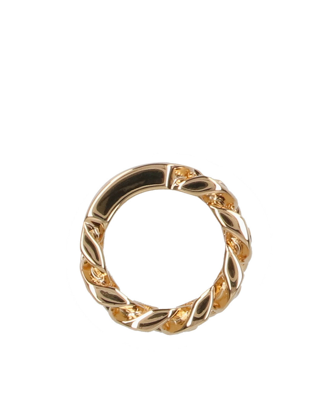 Mm6 Maison Margiela Minimal Chain-link Ring In Yellow