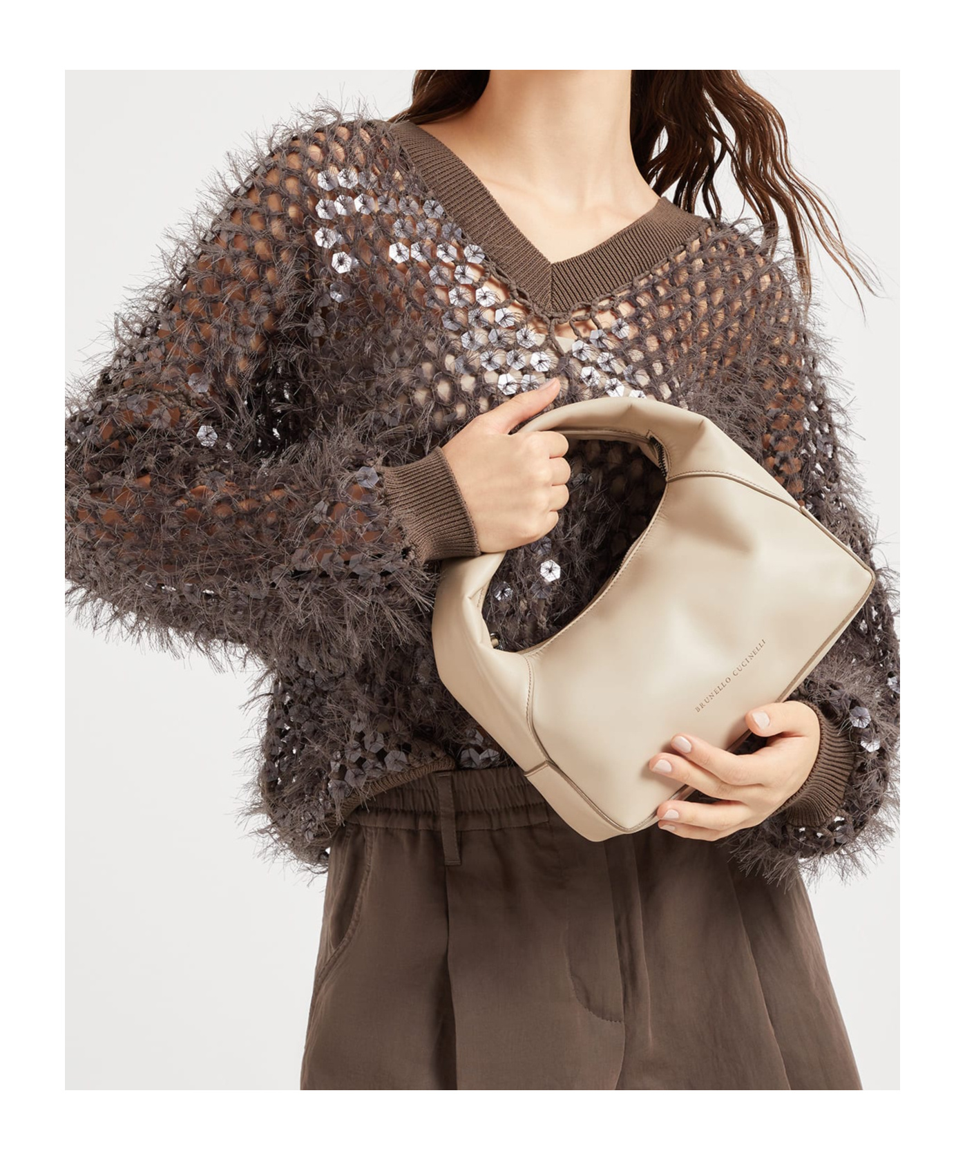 BRUNELLO CUCINELLI ZIPPERED HANDBAG 