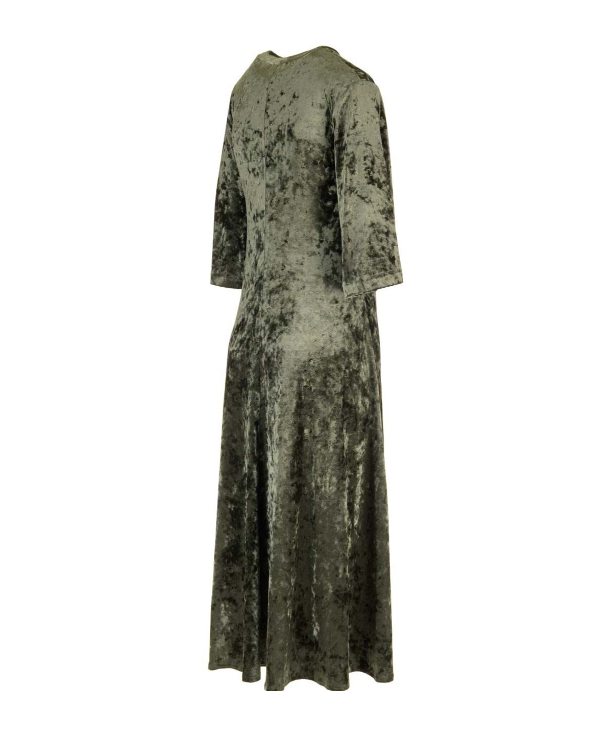 Forte Forte Long Velvet Olive Green Dress In Green