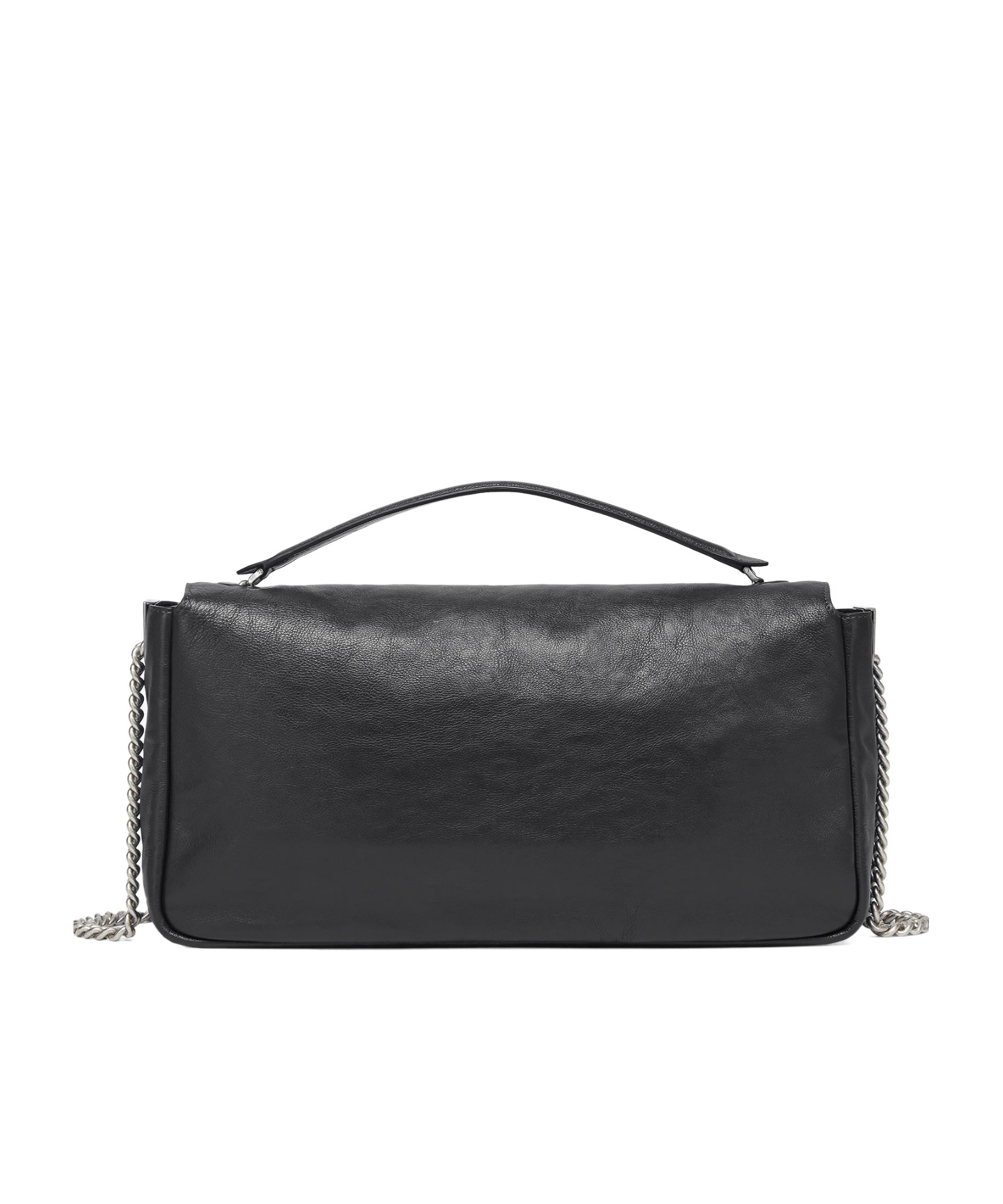 Fendi Baguette Chain Large Shoulder Bag In Black