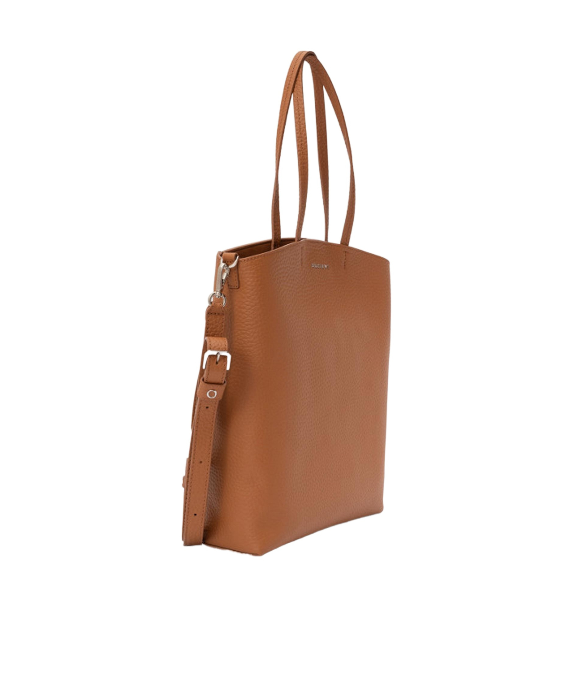 Orciani Double Handle Shoulder Bag In Brown