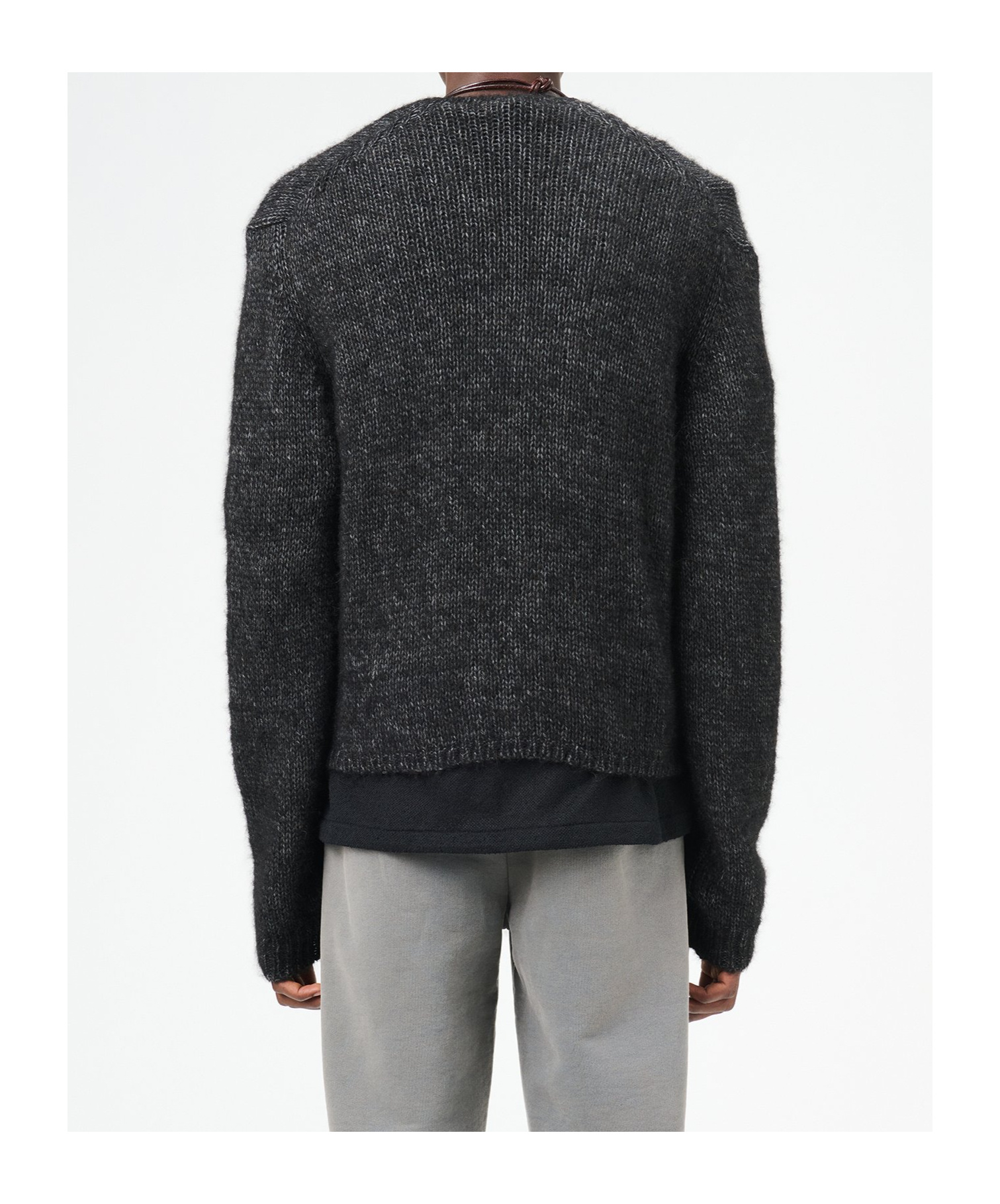 Our Legacy Textured V-neck Cardigan With Button-down Front In Black